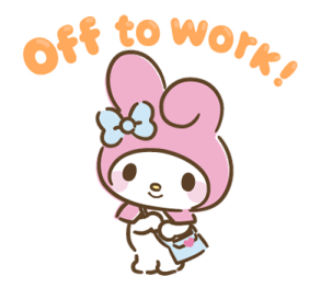 My Melody จะตั้งใจทำงาน♪ รูปที่ 1