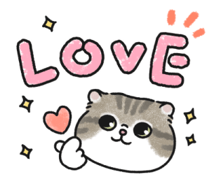 Oba Cat - Bold Text Stickers รูปที่ 16