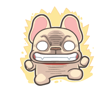 French Bulldog PIGU Animated Stickers 42 รูปที่ 13