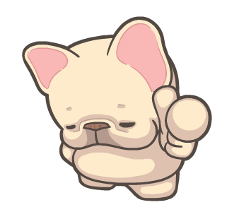 French Bulldog PIGU Animated Stickers 42 รูปที่ 22