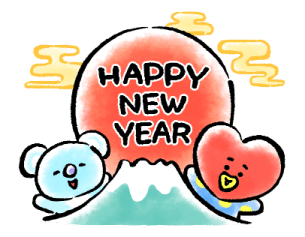 BT21♪ สติกเกอร์สวัสดีปีใหม่ 2569 รูปที่ 1
