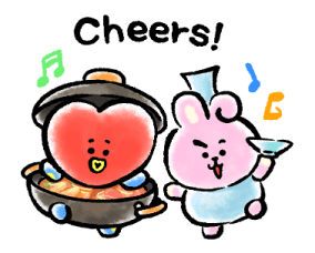 BT21♪ สติกเกอร์สวัสดีปีใหม่ 2569 รูปที่ 3