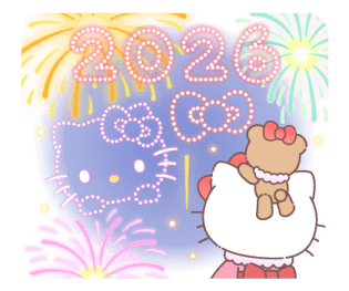 Hello Kitty New Year's 2026 Stickers รูปที่ 4