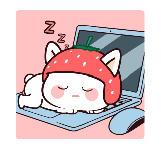Kucing Stroberi : Animated Stickers รูปที่ 1