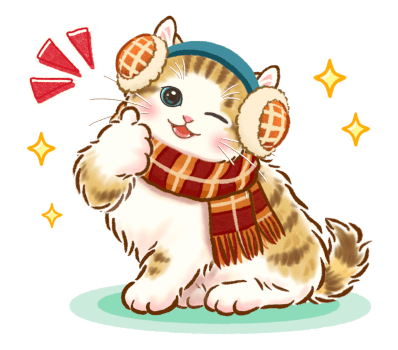 Gentle Kitten Pop-Up New Year Stickers รูปที่ 24