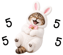 แมวสลิดหมวกกระต่ายน่ารัก รูปที่ 4