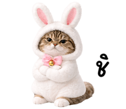 แมวสลิดหมวกกระต่ายน่ารัก รูปที่ 7