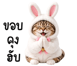 แมวสลิดหมวกกระต่ายน่ารัก รูปที่ 10