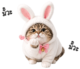 แมวสลิดหมวกกระต่ายน่ารัก รูปที่ 14
