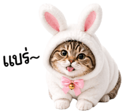 แมวสลิดหมวกกระต่ายน่ารัก รูปที่ 16