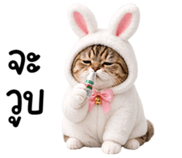 แมวสลิดหมวกกระต่ายน่ารัก รูปที่ 22