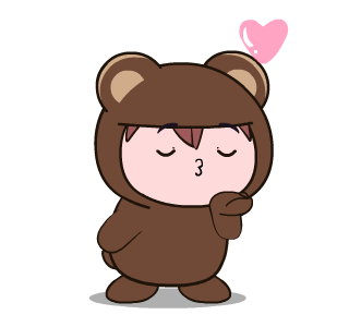 Chibi Simple Bear Brown รูปที่ 1