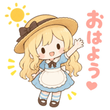 「おはよう♡」と手を振る夏服のみにぽけアリス