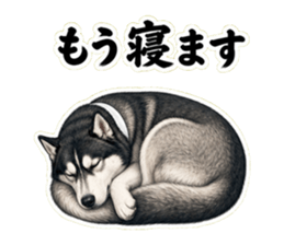 もう寝ますと伝えるハスキー先輩