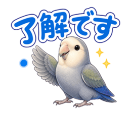 インコのウギ 了解です の実物LINEスタンプ