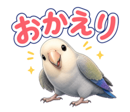 インコのウギ おかえり の実物LINEスタンプ