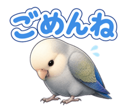 インコのウギ ごめんね の実物LINEスタンプ