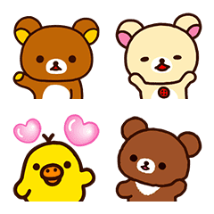 Rilakkuma and Chairoikoguma Emoji