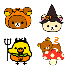 2 sheets Rilakkuma and friends Stickers Halloween Party F480