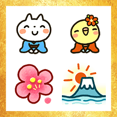 Sweet Healing New Year's Omikuji Emoji