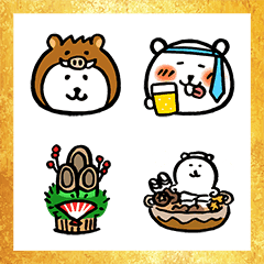 Joke Bear New Year's Omikuji Emoji