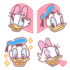 Emotikon Donald & Daisy (Pastel)