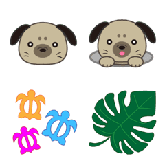 Emoji of a dog loving hula. Part2