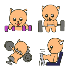 Muscle training dog Emoji