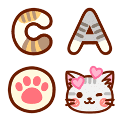 Emoji of the cat's hair patter (English)