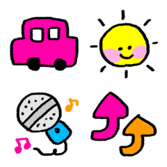 Kawaii Emoji >> Vehicle/Weather etc