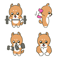 Muscle training dog emoji2