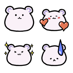 Round white bear emoji