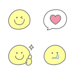 simple pastel emoji