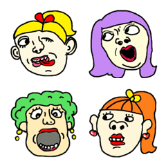 Crazy Face Girls(Emoji)