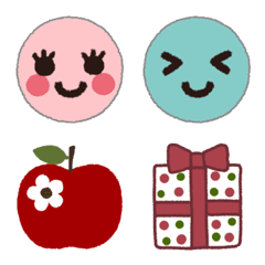 Multicolored face emoji / soft