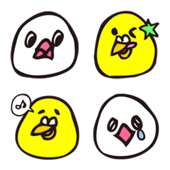 Java sparrow and Budgie Emoji 