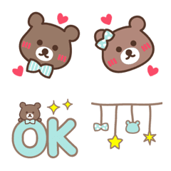 Mint cokelat dan beruang Emoji