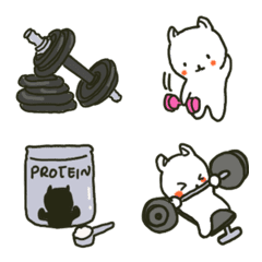 Muscle training dog3 Emoji