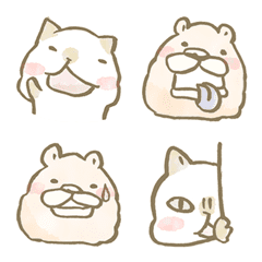 Emoji of chowchow dog & himalayan cat