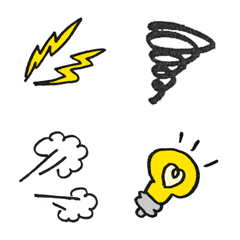 Hand-drawn feelings decoration emoji