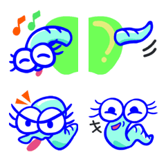 Fruit worm Lala expression sticker 1