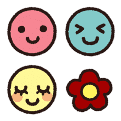 Multicolored face emoji