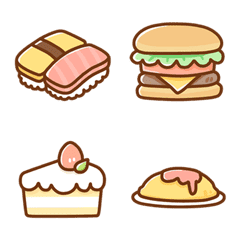 Cute simple Emoji food