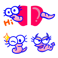 Fruit worm Lala expression sticker 3