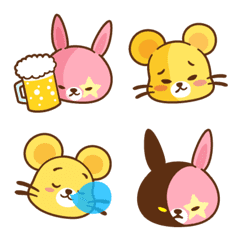 rabbit and a mouse Emoji