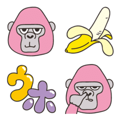 Pink gorilla Emoji