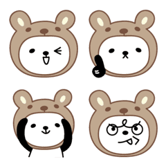 Cute emoji bear-panda