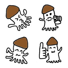 Mushroom cuttlefish emoji