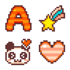 Candy Colored Emoji In Pixel Art Line Emoji Line Store