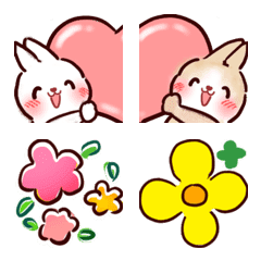 Pastel color Emoji | Rabbit pattern